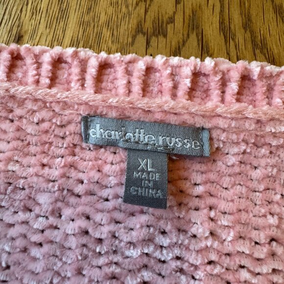Charlotte Russe Pink Knit Sweater Size XL - Picture 3 of 7